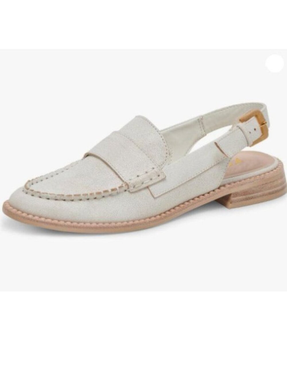 YDN Women Buckle Slingback Pumps Slip On Loafers Block Low Heels Closed Round To